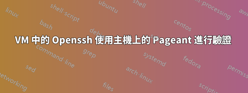 VM 中的 Openssh 使用主機上的 Pageant 進行驗證