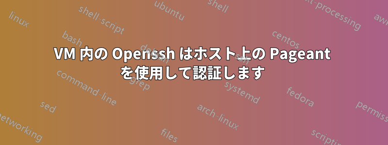 VM 内の Openssh はホスト上の Pageant を使用して認証します