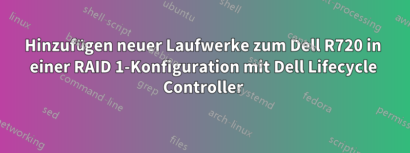 Hinzufügen neuer Laufwerke zum Dell R720 in einer RAID 1-Konfiguration mit Dell Lifecycle Controller