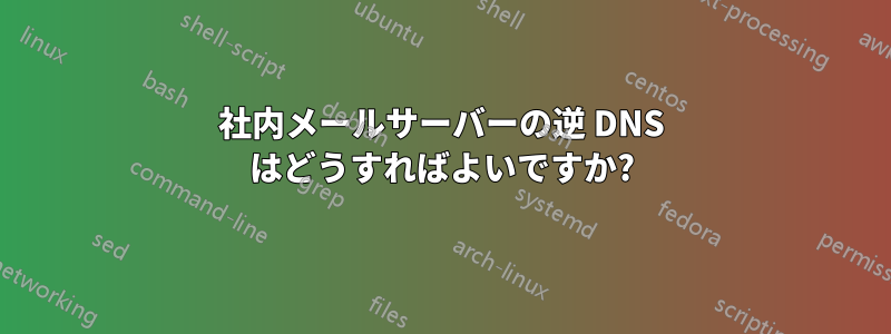 社内メールサーバーの逆 DNS はどうすればよいですか?