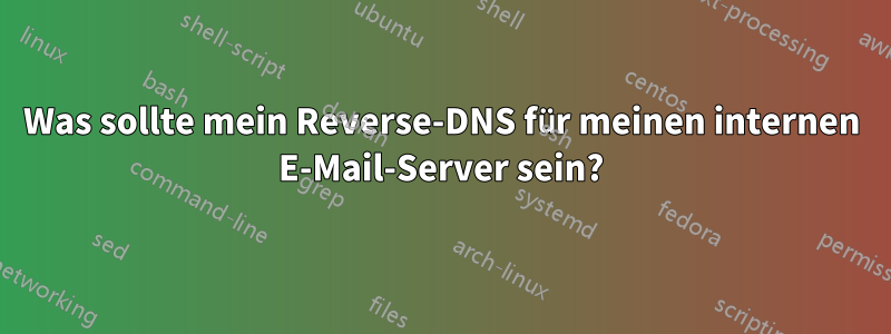 Was sollte mein Reverse-DNS für meinen internen E-Mail-Server sein?