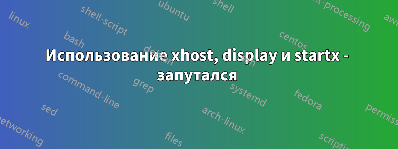 Использование xhost, display и startx - запутался