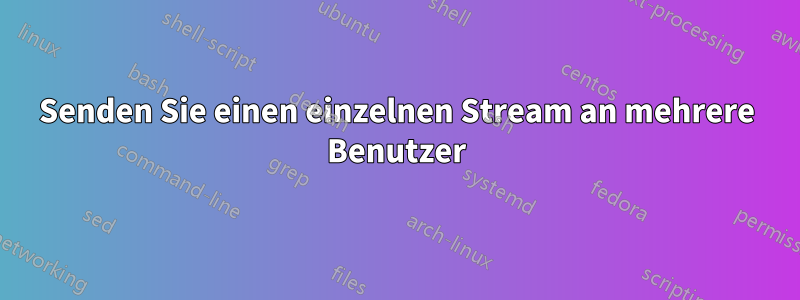 Senden Sie einen einzelnen Stream an mehrere Benutzer