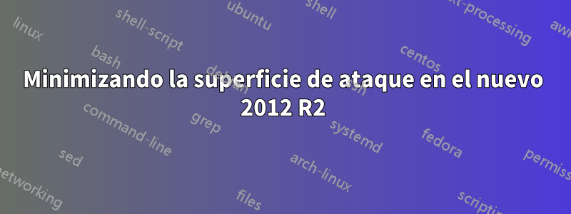 Minimizando la superficie de ataque en el nuevo 2012 R2