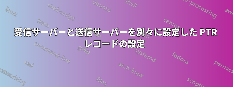 受信サーバーと送信サーバーを別々に設定した PTR レコードの設定 