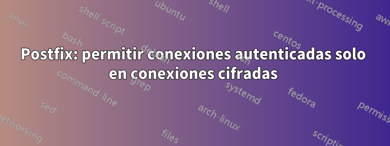 Postfix: permitir conexiones autenticadas solo en conexiones cifradas