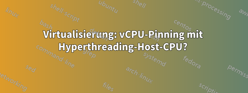 Virtualisierung: vCPU-Pinning mit Hyperthreading-Host-CPU?