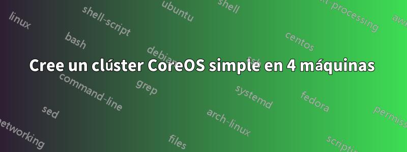 Cree un clúster CoreOS simple en 4 máquinas