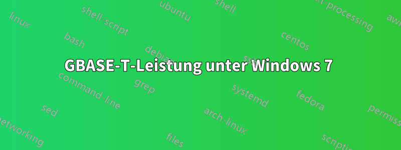 10GBASE-T-Leistung unter Windows 7