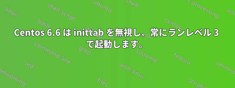 Centos 6.6 は inittab を無視し、常にランレベル 3 で起動します。