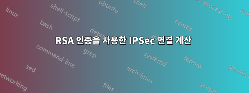 RSA 인증을 사용한 IPSec 연결 계산