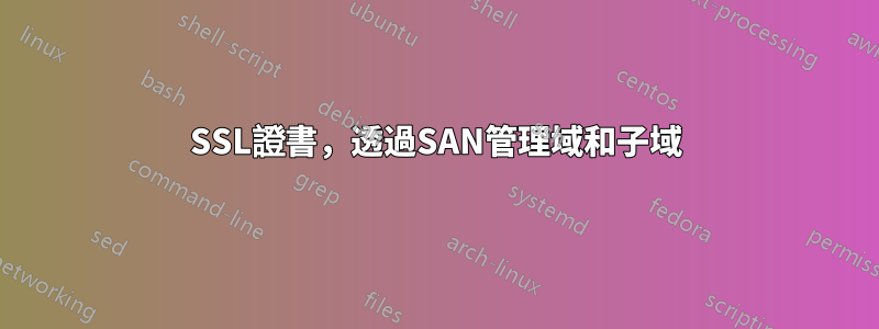 SSL證書，透過SAN管理域和子域