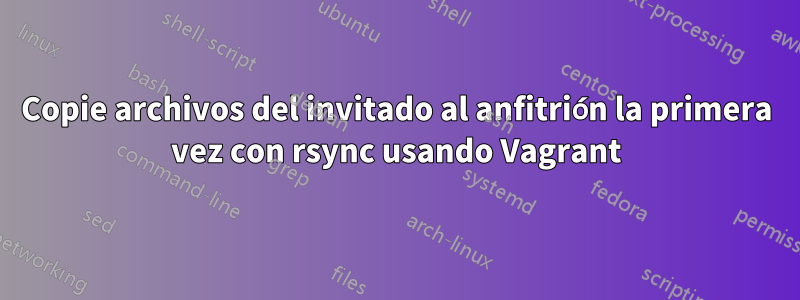 Copie archivos del invitado al anfitrión la primera vez con rsync usando Vagrant