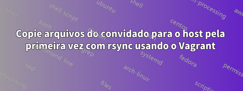 Copie arquivos do convidado para o host pela primeira vez com rsync usando o Vagrant