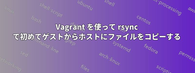 Vagrant を使って rsync で初めてゲストからホストにファイルをコピーする