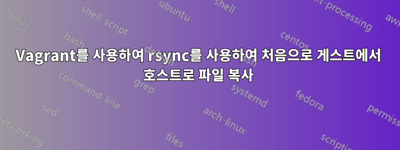 Vagrant를 사용하여 rsync를 사용하여 처음으로 게스트에서 호스트로 파일 복사