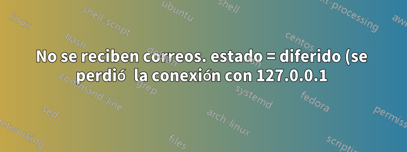 No se reciben correos. estado = diferido (se perdió la conexión con 127.0.0.1