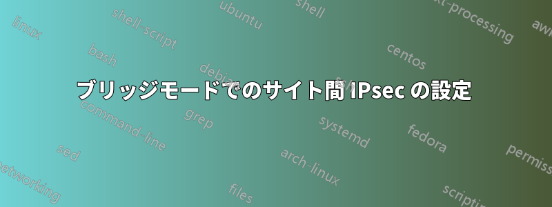 ブリッジモードでのサイト間 IPsec の設定