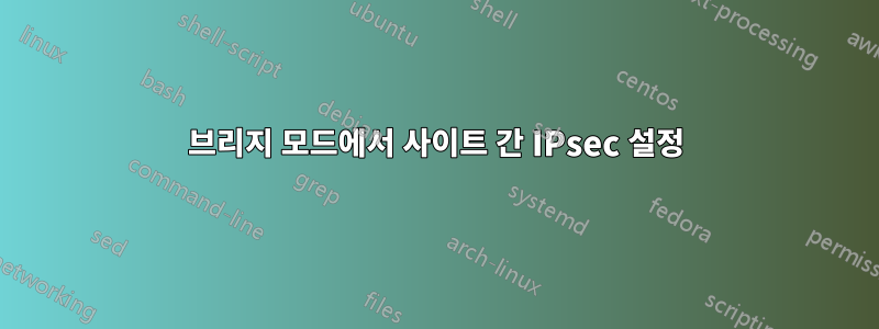 브리지 모드에서 사이트 간 IPsec 설정