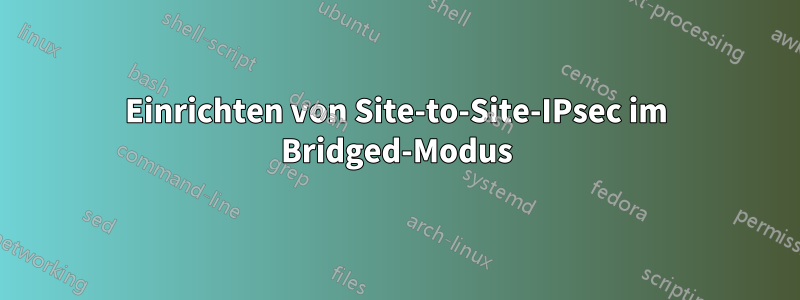 Einrichten von Site-to-Site-IPsec im Bridged-Modus