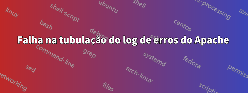 Falha na tubulação do log de erros do Apache