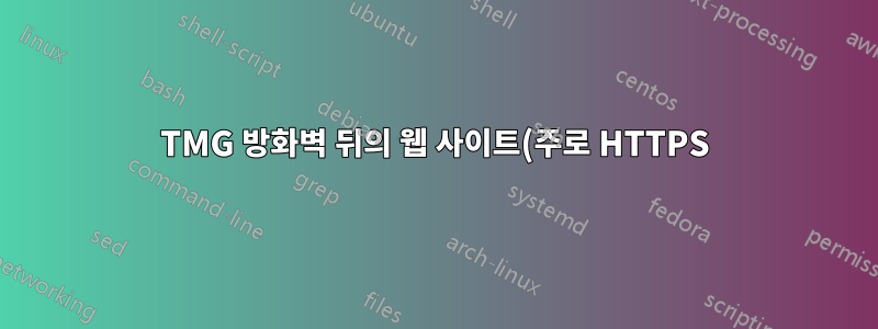 TMG 방화벽 뒤의 웹 사이트(주로 HTTPS)는 일부 브라우저에서만 액세스할 수 없습니다.