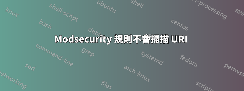 Modsecurity 規則不會掃描 URI