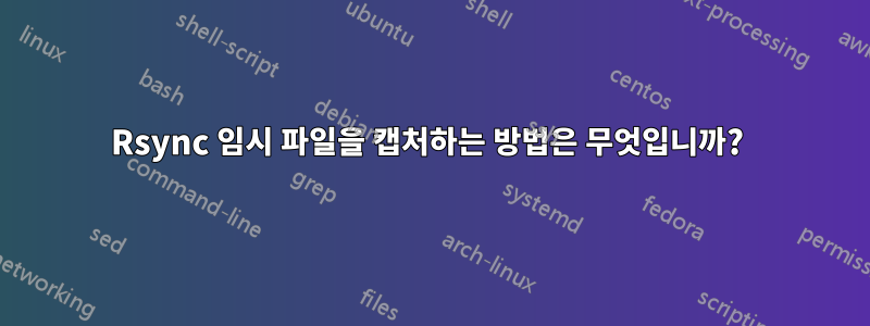 Rsync 임시 파일을 캡처하는 방법은 무엇입니까? 