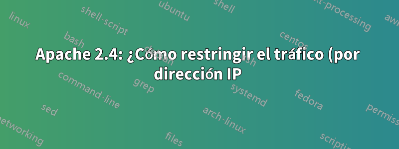 Apache 2.4: ¿Cómo restringir el tráfico (por dirección IP) a todas las solicitudes excepto a la ruta base?