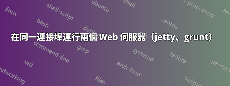 在同一連接埠運行兩個 Web 伺服器（jetty、grunt）