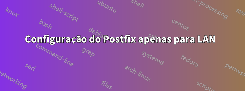 Configuração do Postfix apenas para LAN 