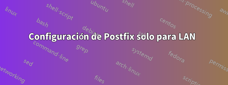 Configuración de Postfix solo para LAN 