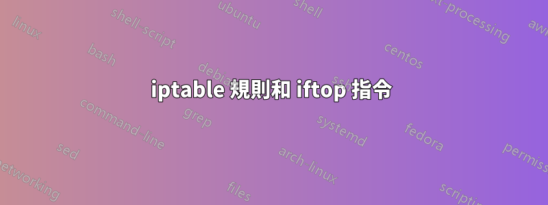 iptable 規則和 iftop 指令