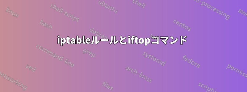 iptableルールとiftopコマンド