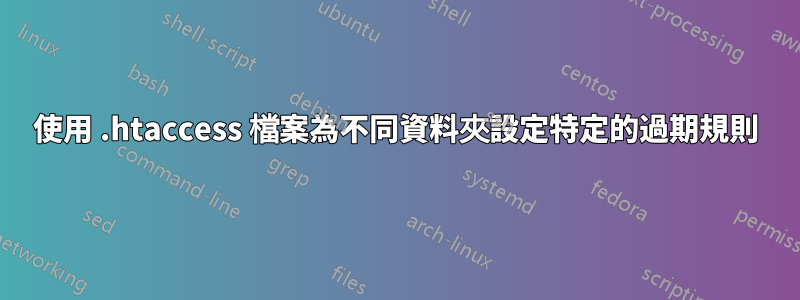 使用 .htaccess 檔案為不同資料夾設定特定的過期規則