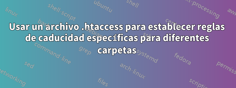 Usar un archivo .htaccess para establecer reglas de caducidad específicas para diferentes carpetas