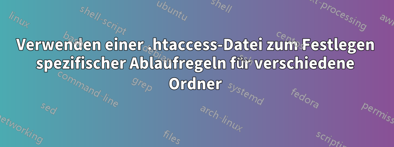 Verwenden einer .htaccess-Datei zum Festlegen spezifischer Ablaufregeln für verschiedene Ordner