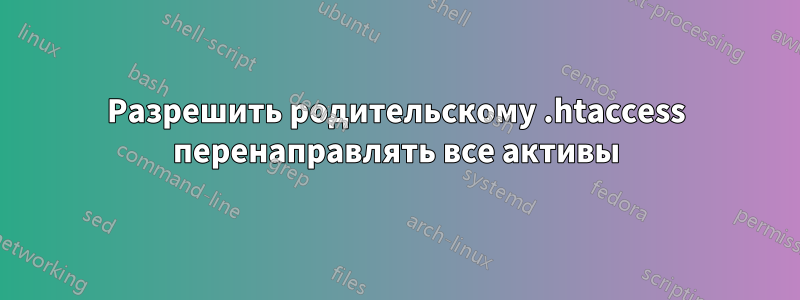 Разрешить родительскому .htaccess перенаправлять все активы