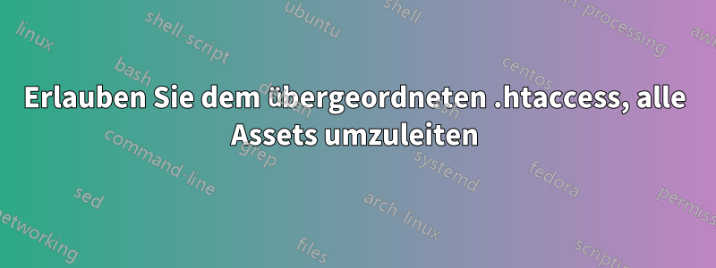 Erlauben Sie dem übergeordneten .htaccess, alle Assets umzuleiten