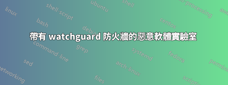 帶有 watchguard 防火牆的惡意軟體實驗室