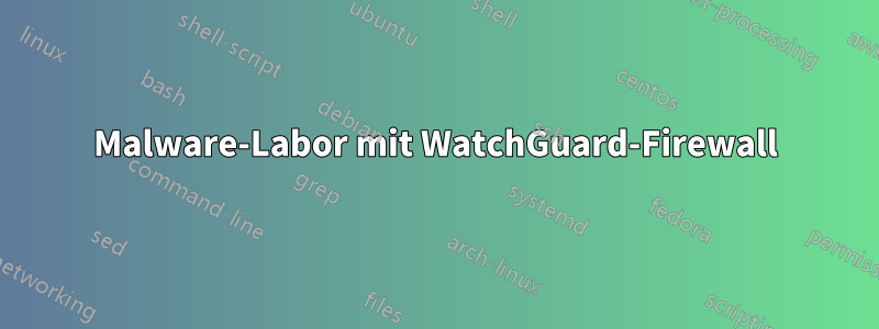 Malware-Labor mit WatchGuard-Firewall