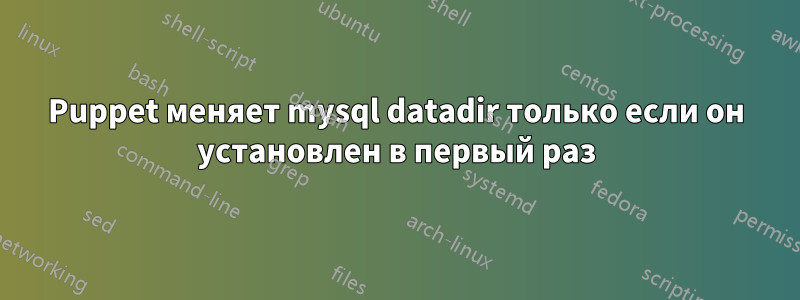 Puppet меняет mysql datadir только если он установлен в первый раз