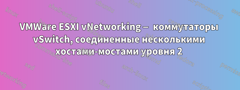 VMWare ESXI vNetworking — коммутаторы vSwitch, соединенные несколькими хостами-мостами уровня 2