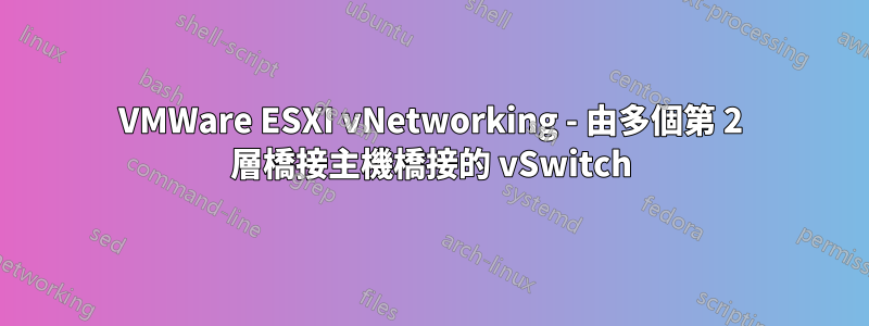 VMWare ESXI vNetworking - 由多個第 2 層橋接主機橋接的 vSwitch