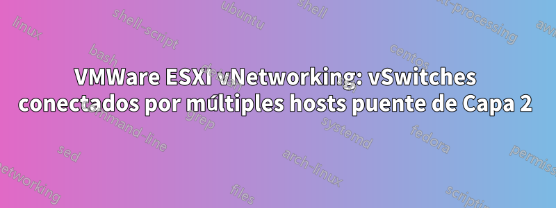 VMWare ESXI vNetworking: vSwitches conectados por múltiples hosts puente de Capa 2