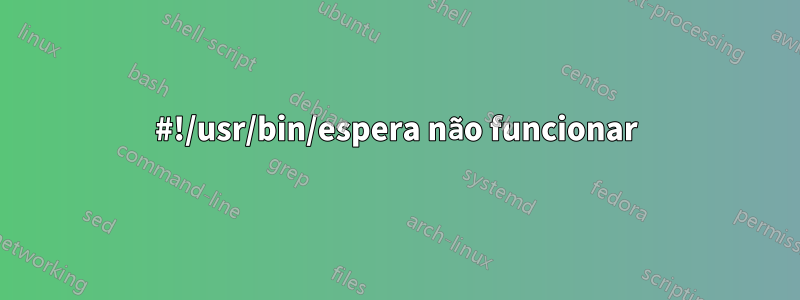 #!/usr/bin/espera não funcionar