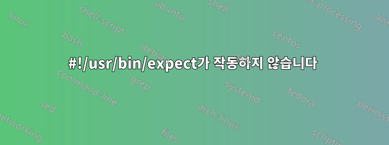 #!/usr/bin/expect가 작동하지 않습니다