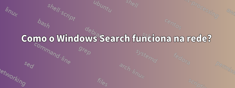 Como o Windows Search funciona na rede?