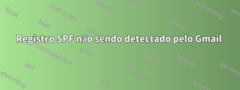 Registro SPF não sendo detectado pelo Gmail