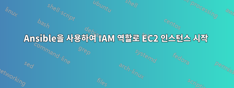 Ansible을 사용하여 IAM 역할로 EC2 인스턴스 시작